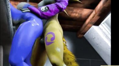 Starfox NervaANIMATED Renamon Futa x