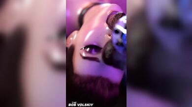 Brigitte gets double dicked by giant dildos until she spits out cum!