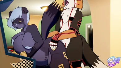 Emmy and Alvano have a steamy night at the arcade in Squealy Dealy, a hentai PORN parody of an 80s video game