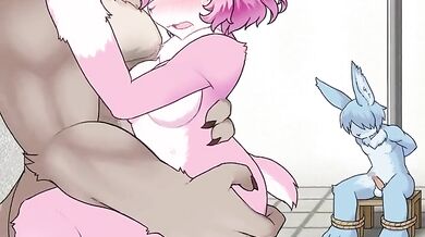 I am a pink bunny, I have been taken hostage by a masked man You may now proceed to tie me up and do whatever you please with me