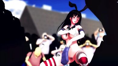 The public cosplay of Aquinas was exposed in Lewd MMD 2, with the lewdness of her acts being unleashed for all to see