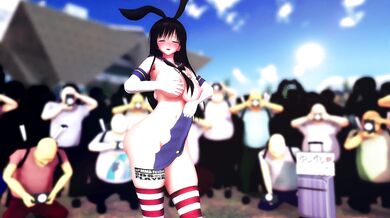 The public cosplay of Aquinas was exposed in Lewd MMD 2, with the lewdness of her acts being unleashed for all to see