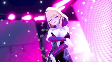 MILF Spider Gwen Goes to a Sexy Dance Club and Meets Her Hentai Crush!