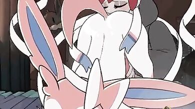 Sexy Sylveon takes charge with her sexy turn