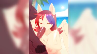 Horse Girl Gets a Blowjob by Sukendono