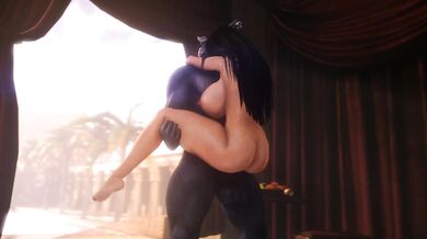 WATCH as Farah gets lifted high in the air by a mysterious entity known only as Noname55 in this thrilling hentai porn video!