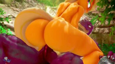 PONYHOLE! Applejack and Spike get down and dirty with the help of some hot artwork by Hooves-Art!