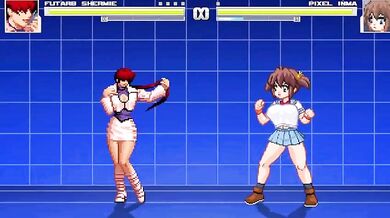 The Futa Goddess RB and her Shemale maid battle against Pixel and his two lo*li companions Inma and Lumina in a hentai video full of forbidden love