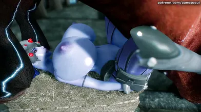 MILF hunts down a Zanosuqui and ravishes him, leaving him with nothing but scars