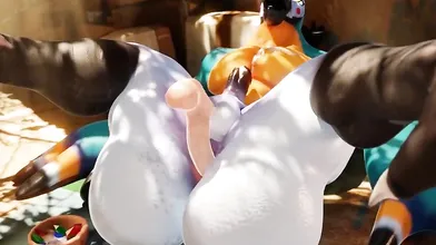 Sexy Kass in the Shower with Snips 456 and Fur