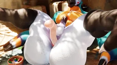 Sexy Kass in the Shower with Snips 456 and Fur