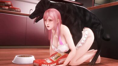 Watch Honoka and her dogs daily feeding routine in this noname55 hentai PORN video!