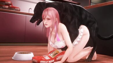 Watch Honoka and her dogs daily feeding routine in this noname55 hentai PORN video!