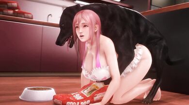Watch Honoka and her dogs daily feeding routine in this noname55 hentai PORN video!