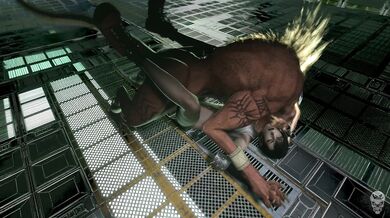 Tifa and Red XIII are having a passionate sexual encounter while being watched by Hollow Bastions citizens who secretly enjoy it