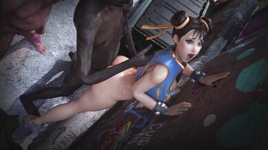 Crack Street Hooker Chun-Li Gets Pounded Hard by Two Black Men in 4K Ultra HD Porn
