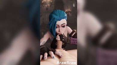 Jinx gets a raw blowjob from a horny Arawara guy in this hardcore porn scene!