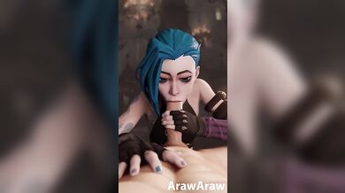 Jinx gets a raw blowjob from a horny Arawara guy in this hardcore porn scene!