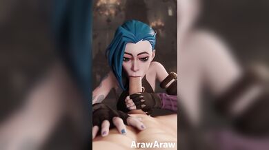 Jinx gets a raw blowjob from a horny Arawara guy in this hardcore porn scene!