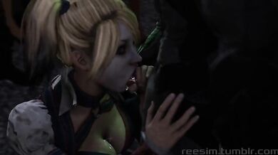 Mrs Harley Quinn Gives a Blowjob to the Joker