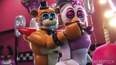 Freddy, Chica and Snoopy have a threesome in the bedroom while Snoopys owner is away