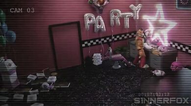 Freddy, Chica and Snoopy have a threesome in the bedroom while Snoopys owner is away