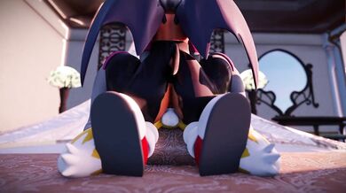 ``` Hardcore 3-Way in the Forbidden Forest: Rouge Cowgirl on Tails [palewdas arts] ```