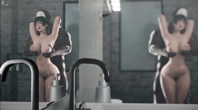 Watch Nyotengu take a steamy shower while surrounded by bouquets of black roses in stunning 4k quality