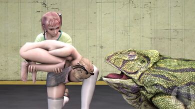 The hungry frog is waiting for his next meal, will you feed him? Watch as he gobbles up his prey in this hot adult animation!