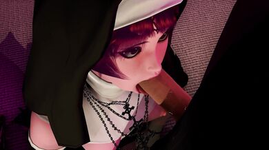 The Naughty Priestess and Her Spooky Blowjob Adventure