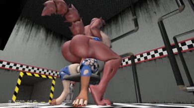 Watch the mechanics of a foxs hidden parts get stimulated in this hentai porn video!