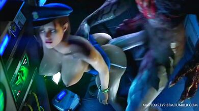 Watch as Jill Valentine and the Tyrant from Resident Evil 2 meet in a sexy cop outfit cosplay! Created by Mattdarey91 on SFM