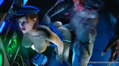 Watch as Jill Valentine and the Tyrant from Resident Evil 2 meet in a sexy cop outfit cosplay! Created by Mattdarey91 on SFM