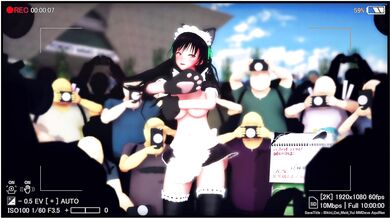 Unleashing the kitten within: Yuis cosplay exposure with MMD cat and a sexy cosplay