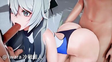 Bronya is a hot blonde with a big butt who is about to have some rough anal sex with her friend Shay277