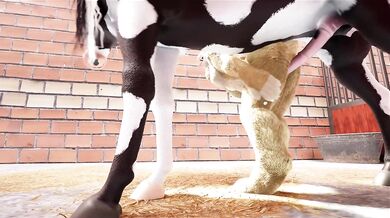 Erotic horse rides metalhead with furry headbanging to Slayer