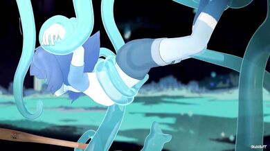 Watch as Lapis, the tentacle monster with a love for baseball, takes on the field in this sexy hentai porn video!