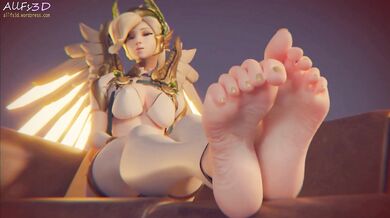 Watch as the Goddess Mercy takes control of your body and makes you worship her feet in this POV Hentai video