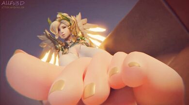 Watch as the Goddess Mercy takes control of your body and makes you worship her feet in this POV Hentai video