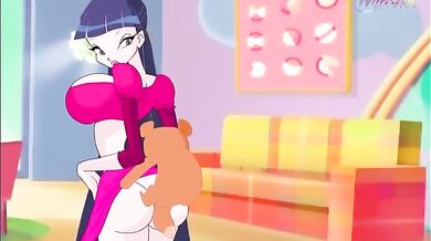 Watch this hot porn video as the sexy Musa and her teddy bear have steamy sex in a wintry forest!