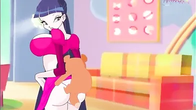 Watch this hot porn video as the sexy Musa and her teddy bear have steamy sex in a wintry forest!