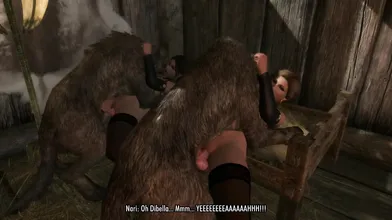 Watch this test video of Luna, Nari and Umars wild sex party in non-story Skyrim porn