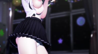 Sexy Schoolgirl Twerk Dance by Cute Babysitter