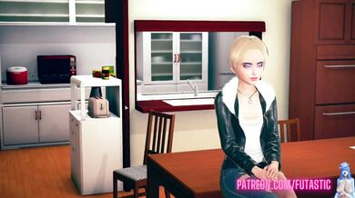 The sexy futa police officer caught a young boy breaking the law, and she decides to punish him by fucking his tight virgin ass