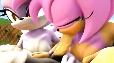 Shadow fucks Amy and Blaze in an epic hentai threesome [dradicon]