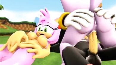 Shadow fucks Amy and Blaze in an epic hentai threesome [dradicon]