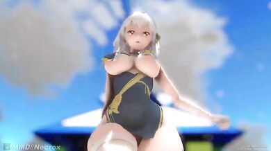 Watch Sirius Thicc from Azur Lane shake it like a sistar in this hentai PORN video