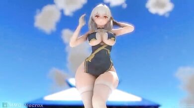 Watch Sirius Thicc from Azur Lane shake it like a sistar in this hentai PORN video