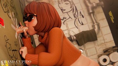 The Mystery of the Velma Gloryhole Bathroom Blowjob Cum Scooby Doo