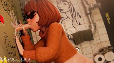 The Mystery of the Velma Gloryhole Bathroom Blowjob Cum Scooby Doo
